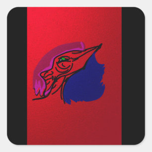 Dragon Fashionista Square Sticker