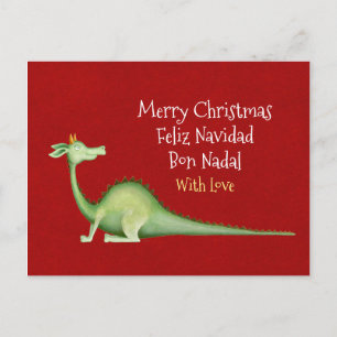 Dragon · Feliz navidad · Bon nadal · Christmas Postcard