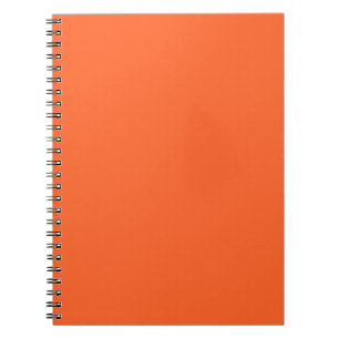 Dragon Fire Bright Orange Solid Colour Print Notebook