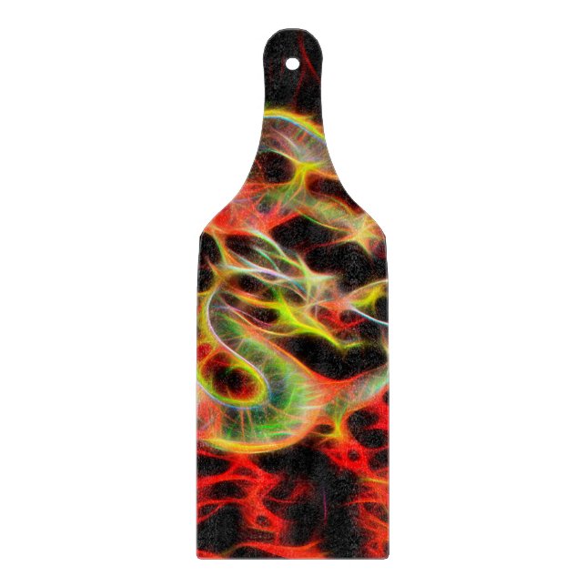 Dragon Fire decor on Lucky Energy Cutting Board (Front)
