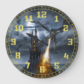 Dragon Fire Large Clock