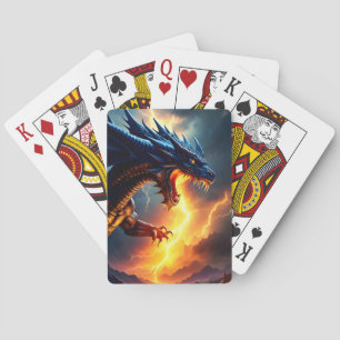 Dragon Fire Lightning Fight Two Playing Cards