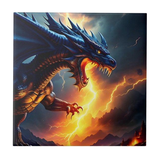 Dragon Fire Lightning Fight Two Tile (Front)