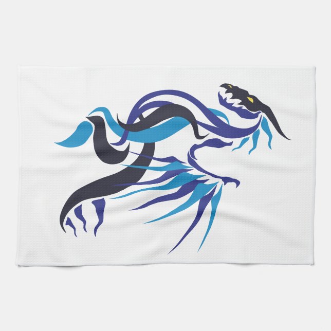 Dragon Fire Tea Towel (Horizontal)