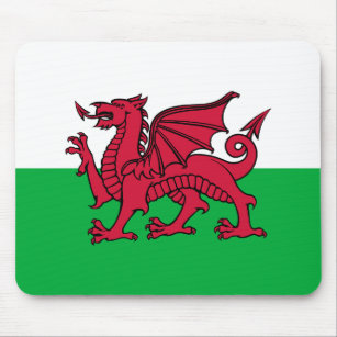 Dragon Flag of Wales, Celtic Welsh National Flag Mouse Mat