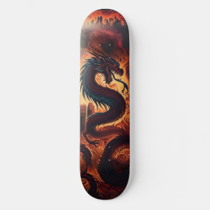 Dragon flame skateboard