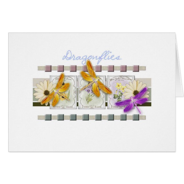 dragon flies Card (Front Horizontal)