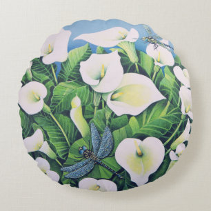 Dragon Flies Round Cushion