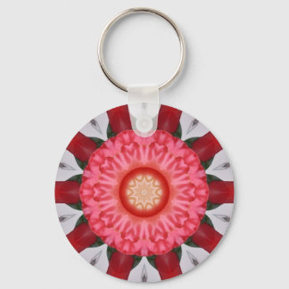 Dragon Flower Abstract Key Ring