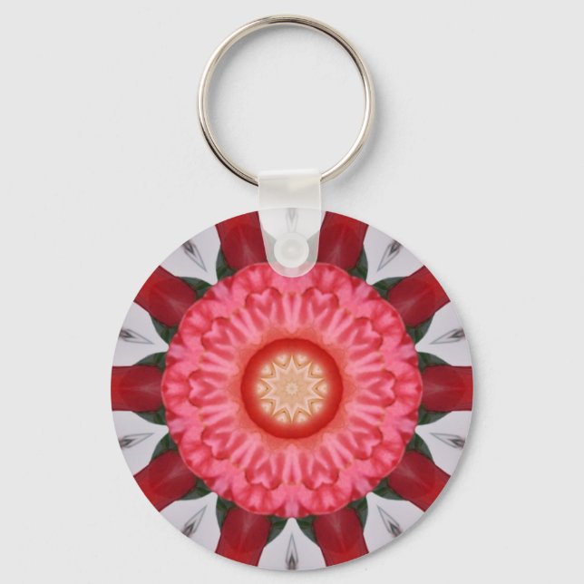 Dragon Flower Abstract Key Ring (Front)