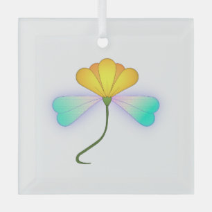 Dragon Flower Glass Tree Decoration