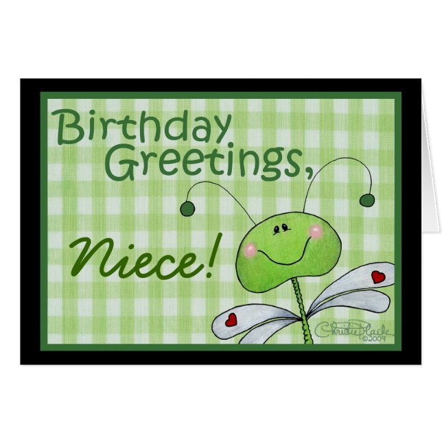 Dragon Fly Birthday personalise (Front Horizontal)