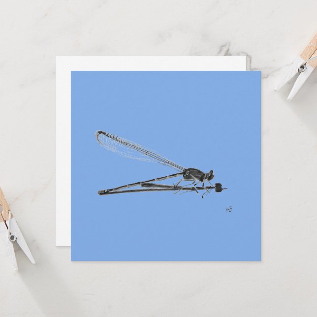 Dragon Fly  Card (Front/Back In Situ)