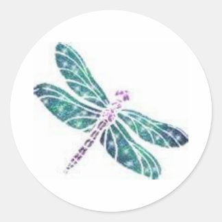 Dragon Fly Classic Round Sticker