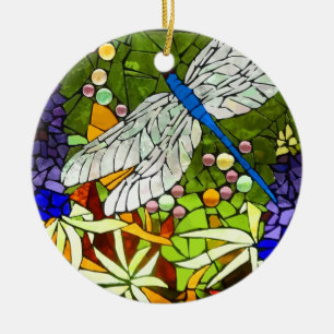 dragon-fly, dragonfly ceramic tree decoration