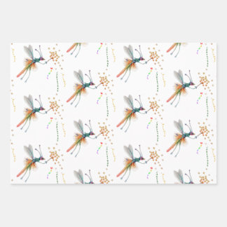 Dragon Fly Fairy Christmas Gift Wrapping Paper