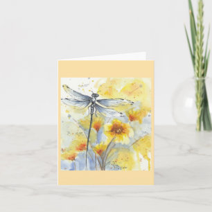 Dragon fly in the flowers by Sherry Card