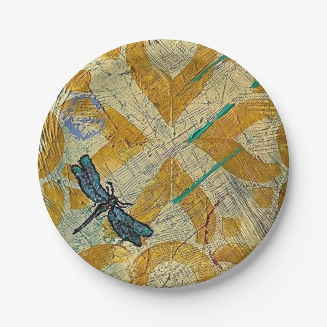dragon fly paper plate (Front)