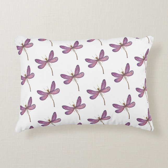 Dragon Fly Pattern Decorative Cushion (Front)