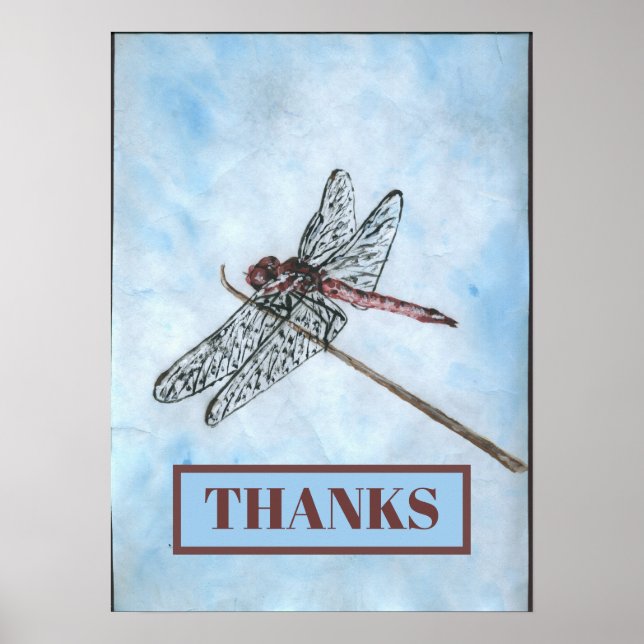 Dragon Fly, THANKS, add text Poster (Front)