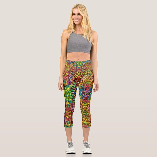 Dragon Fly Wing Capri Leggings (Front)