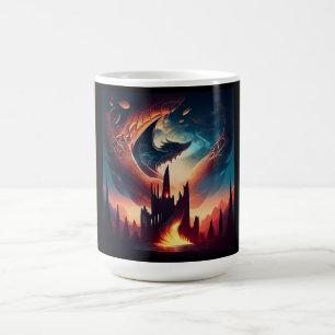 Dragon Flying Over The Kingdom Coffee Mug