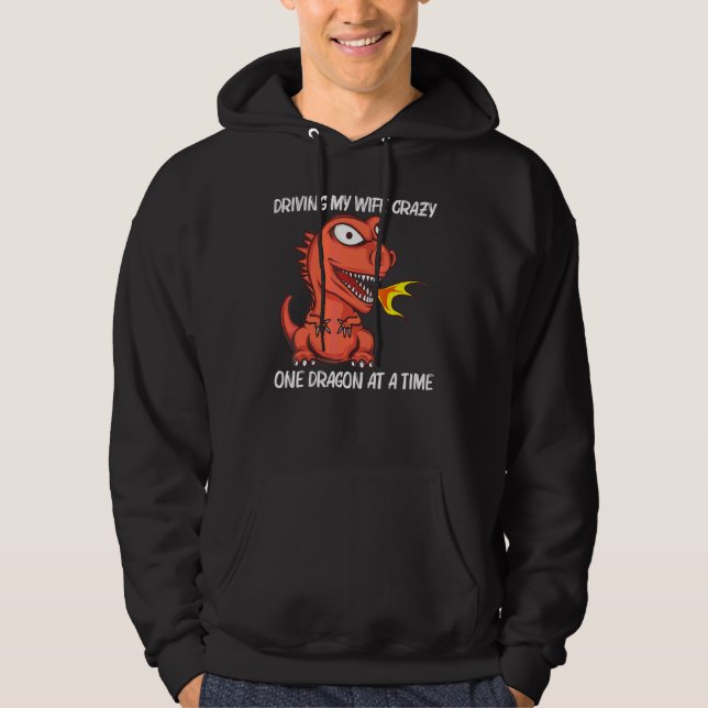 Dragon For Men Dad Fire Breathing Creature 1 Hoodie (Front)