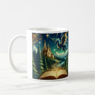 Dragon Forest Fantasy Storybook Coffee Mug