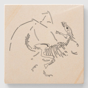 Dragon Fossils Stone Coaster