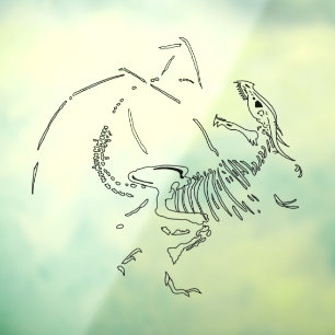 Dragon Fossils Window Cling