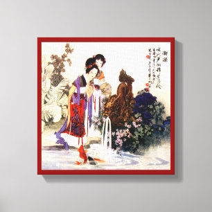 Dragon Fountain 36" x 12", 1.5", Single Canvas Print