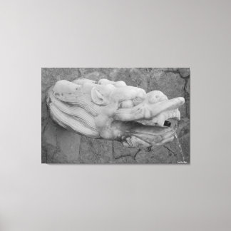 Dragon Fountain Stretched Canvas Print