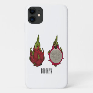 Dragon fruit cartoon illustration  iPhone 11 case