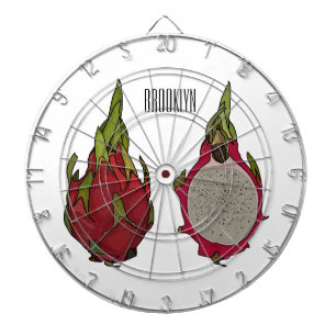 Dragon fruit cartoon illustration  dartboard