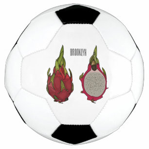 Dragon fruit cartoon illustration football