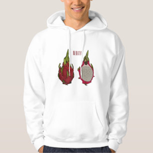Dragon fruit cartoon illustration  hoodie