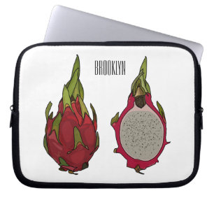 Dragon fruit cartoon illustration laptop sleeve