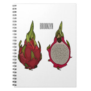 Dragon fruit cartoon illustration notebook