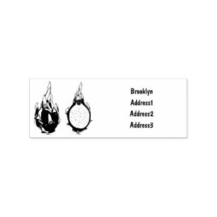 Dragon fruit cartoon illustration rubber stamp