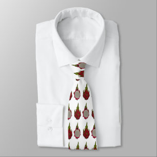 Dragon fruit cartoon illustration tie
