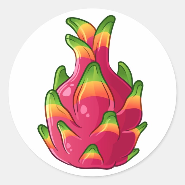 Dragon Fruit Classic Round Sticker (Front)