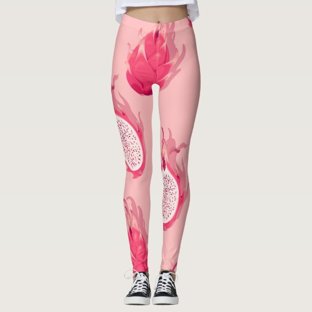 Dragon Fruit: High Detail Seamless Leggings (Front)