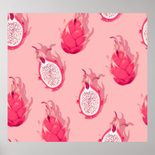 Dragon Fruit: High Detail Seamless Poster