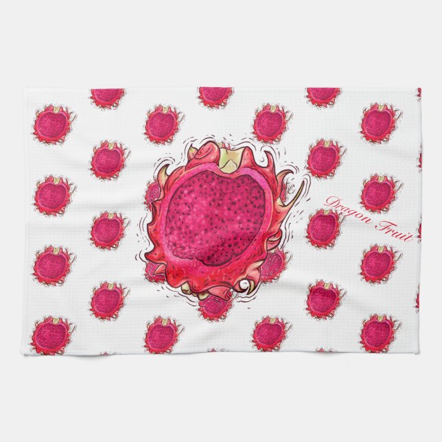 Dragon Fruit Kitchen Towels (Horizontal)