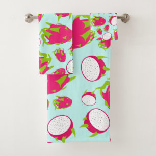 Dragon Fruit Pattern Bath Towel Set