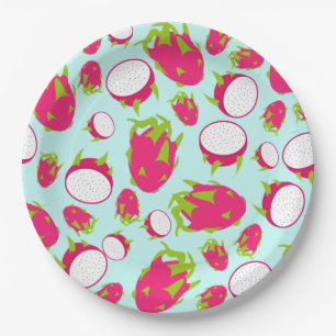 Dragon Fruit Pattern Paper Plate