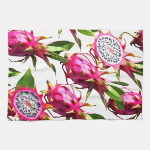 Dragon fruit pattern  tea towel