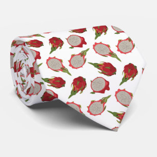dragon fruit pattern tie