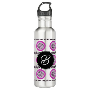 Dragon Fruit Purple Doodles Monogram 710 Ml Water Bottle