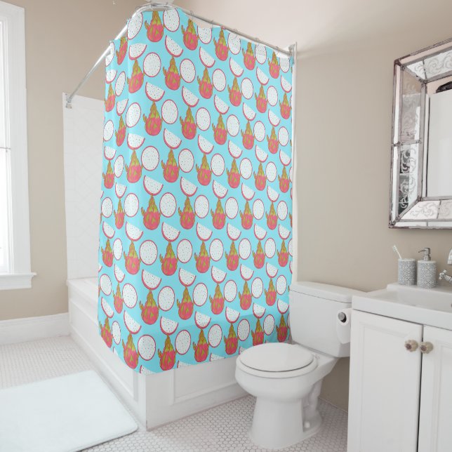 Dragon Fruit Shower Curtain (In Situ)